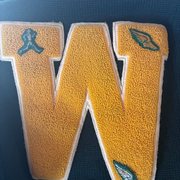 Vintage Hunter Green Varsity Cardigan Sweaters - Roy M. Smith Knitting Mills - Picture 5 of 8